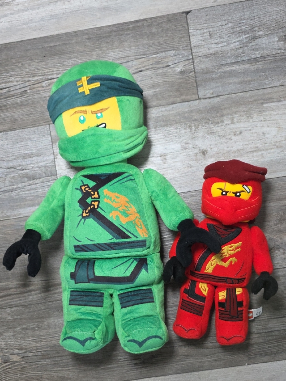 LEGO Ninjago Lloyd 21" Cuddle Pillow & Kai 13" Stuffed Plush Duo